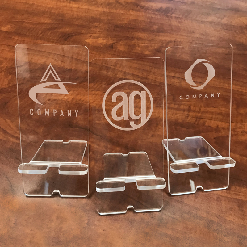 Acrylic Phone Stand Logo or Text