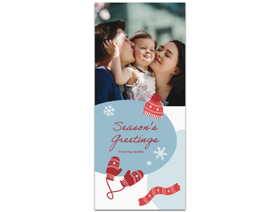 Holiday Card: Seasons Mittens 4x9